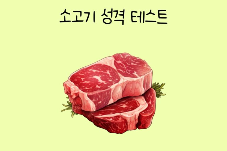 소고기로 알아보는 성격 테스트