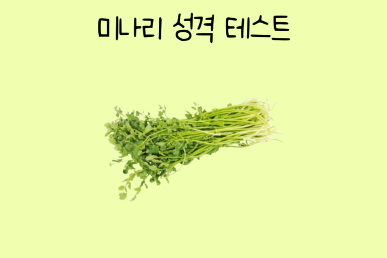 미나리 성격 테스트