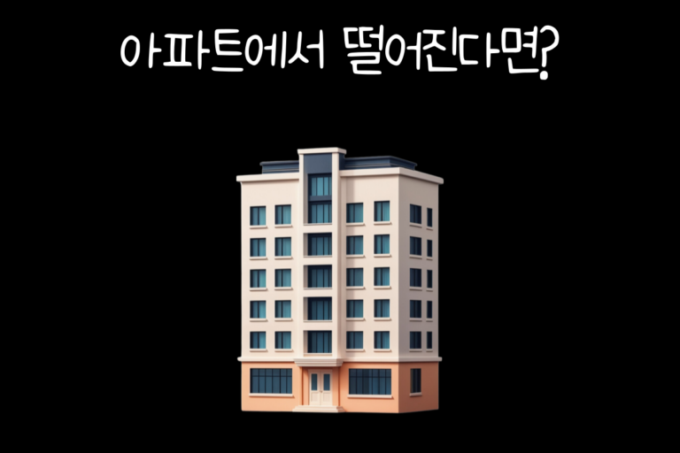 아파트에서 떨어진다면?