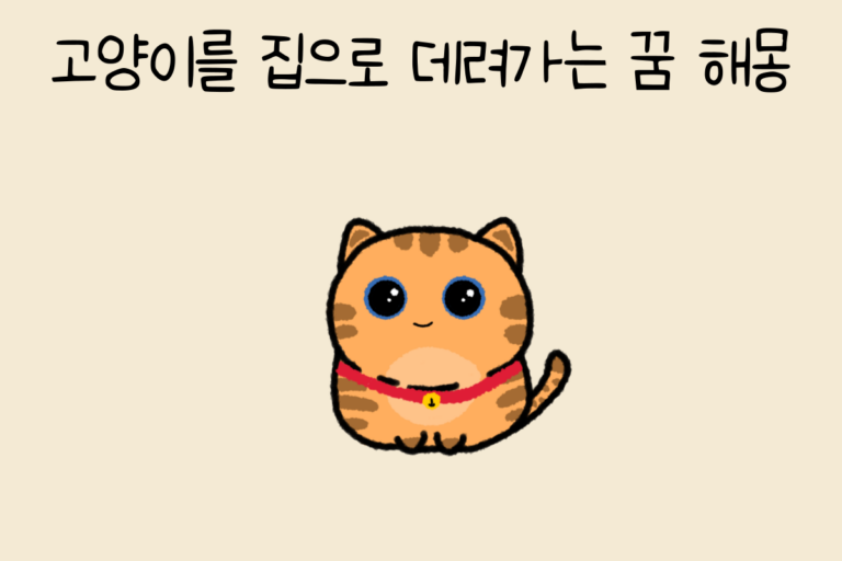 고양이를 집으로 데려가는 꿈 해몽