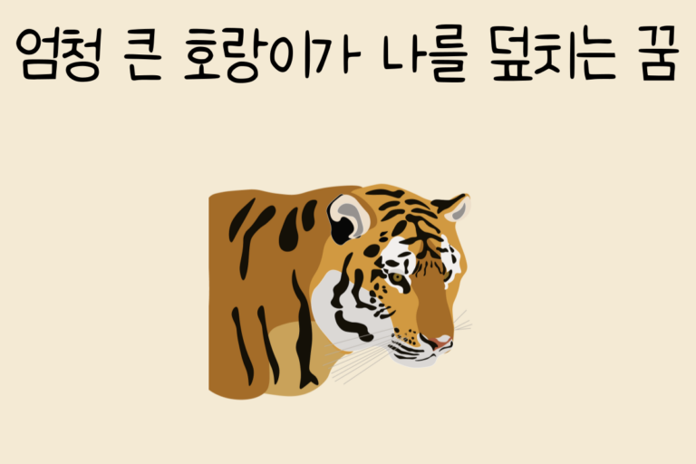 엄청 큰 호랑이가 나를 덮치는 꿈 해몽
