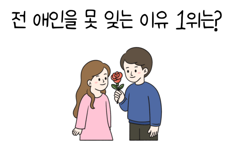 전 애인을 못 잊는 이유 1위는?
