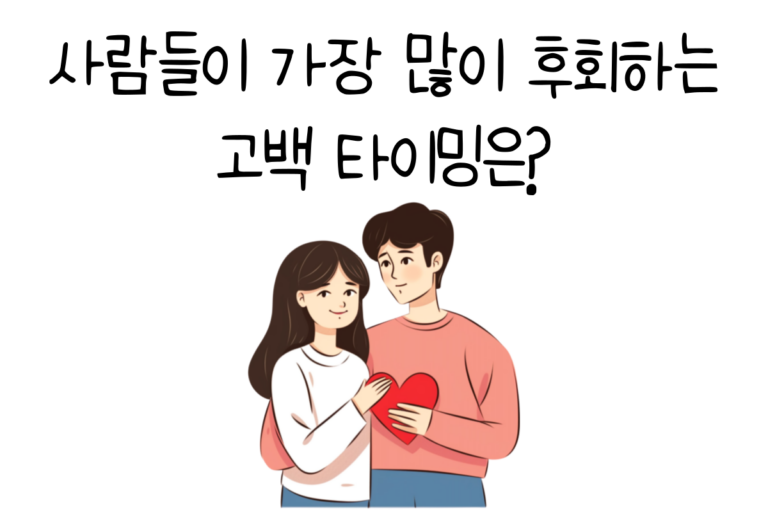 사람들이 가장 많이 후회하는 고백 타이밍은?