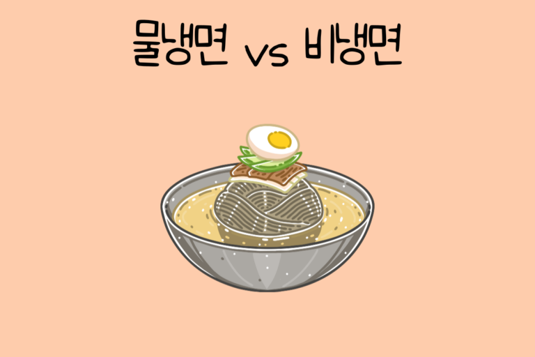 물냉면 vs 비냉면