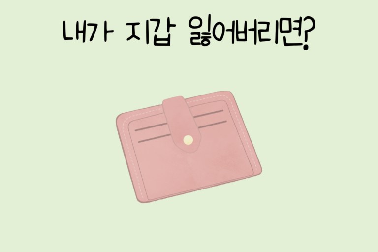 내가 지갑 잃어버리면?